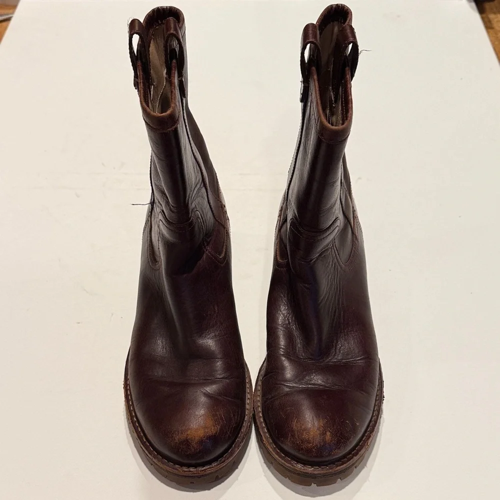 Tory Burch Rich Brown Ankle Boots